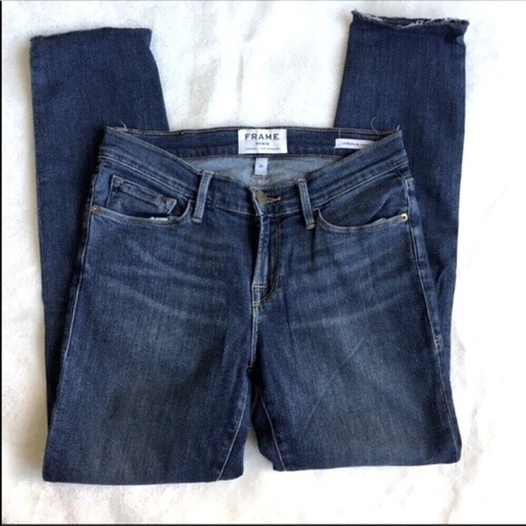 FRAME Denim Le Skinny‎ de Jeanne Jeans 26 Winter High Waist High Boots Comfy - Picture 2 of 12